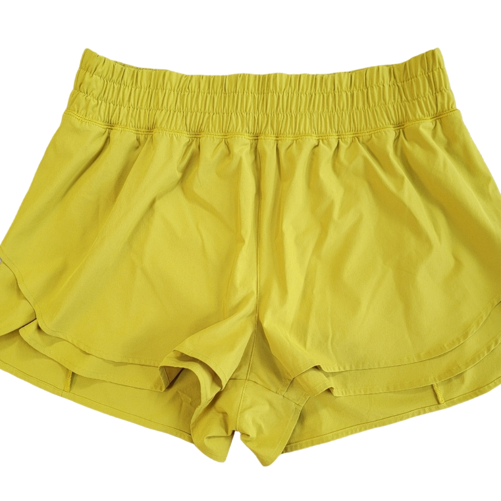Calia Yellow Brief Line Athletic Shorts Size Large EUC